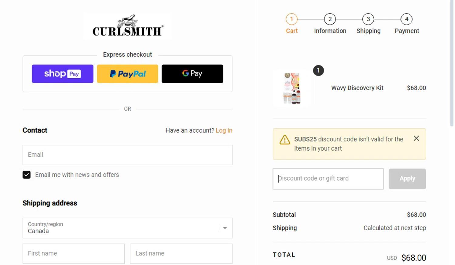 How to apply Curlsmith coupon code