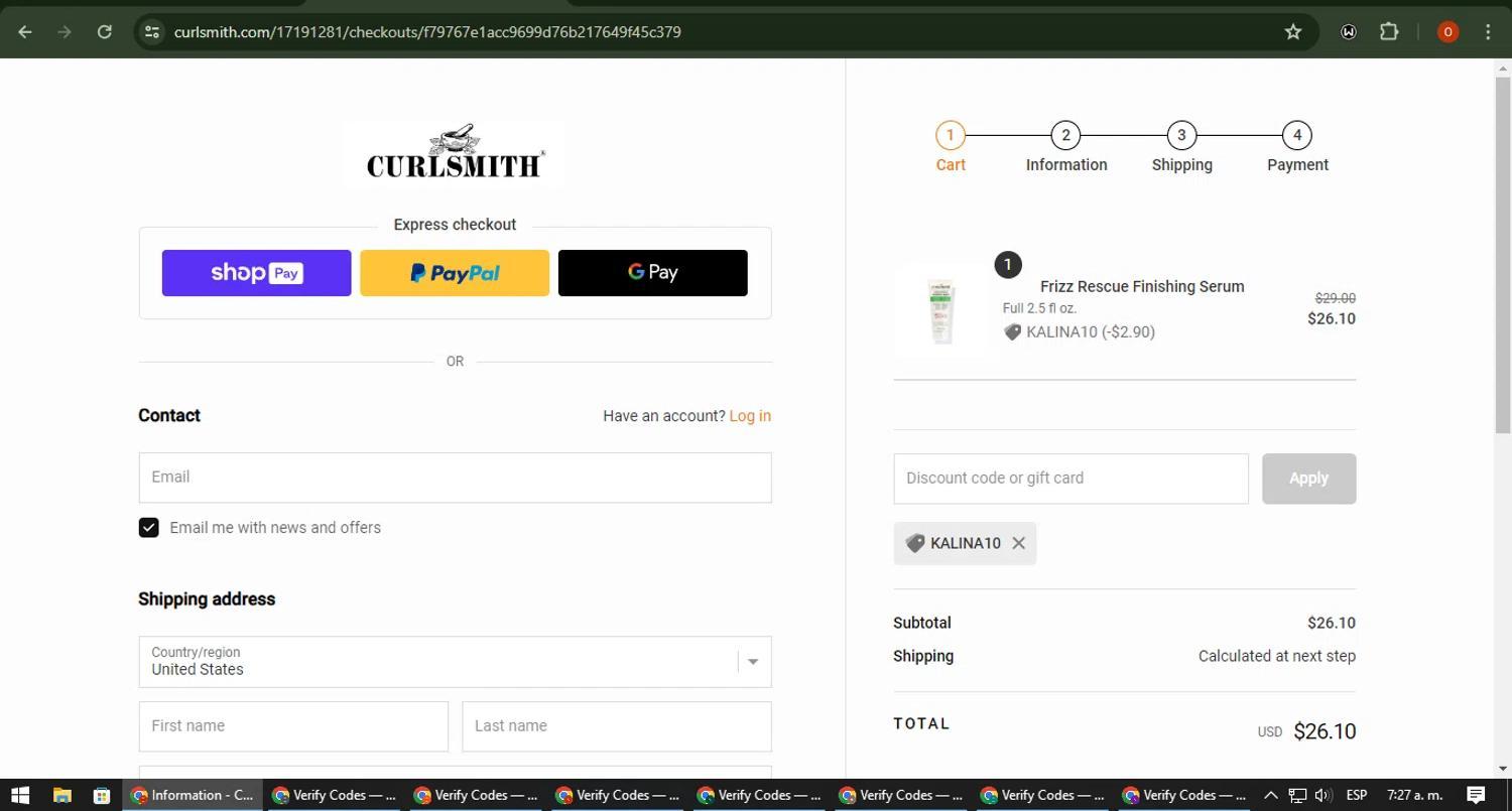 How to apply Curlsmith coupon code